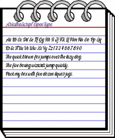 Ariestha Script Regular animated font preview Ariestha Script Regular animated font preview