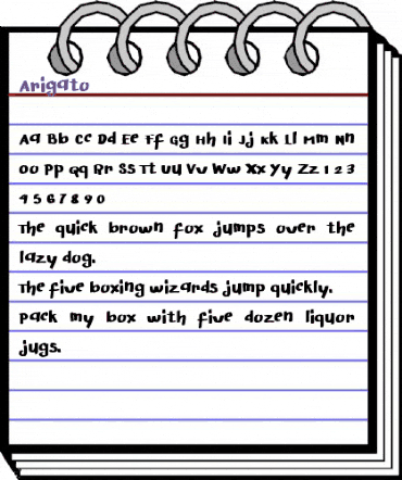 Arigato Regular animated font preview