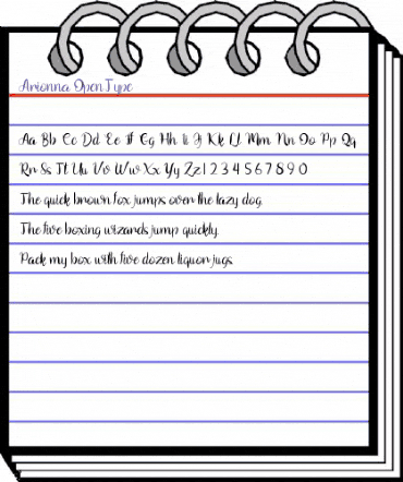 Arionna Regular animated font preview