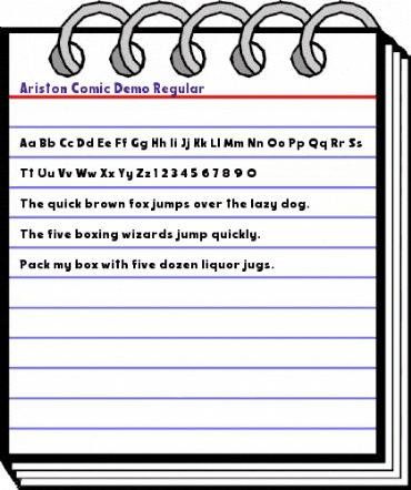 Ariston Comic Demo Regular animated font preview