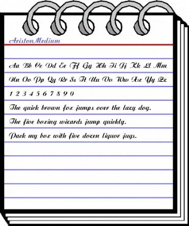 Ariston Regular animated font preview Ariston Regular animated font preview