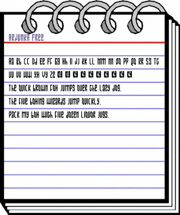 ARJUNKA Free Regular animated font preview