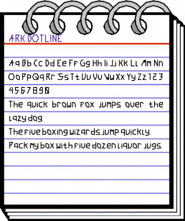 ARK DOTLINE Regular animated font preview ARK DOTLINE Regular animated font preview