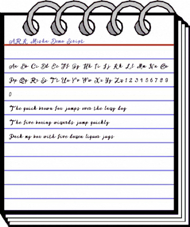 ARK Misha Demo Script animated font preview ARK Misha Demo Script animated font preview