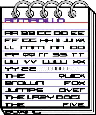 Armadillo Regular animated font preview