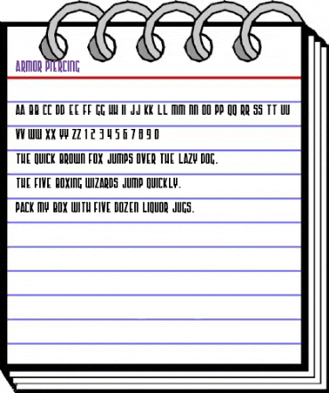 Armor Piercing Regular animated font preview Armor Piercing Regular animated font preview