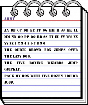 Army Regular animated font preview Army Regular animated font preview