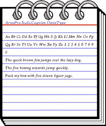 Arno Pro Italic Caption animated font preview Arno Pro Italic Caption animated font preview