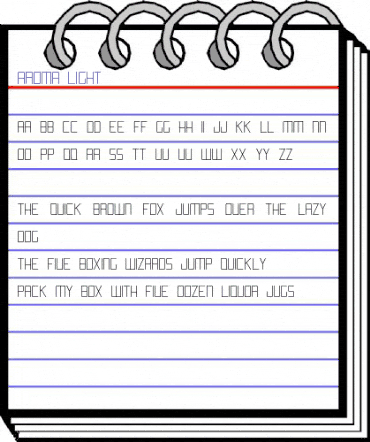 AROMA Light animated font preview