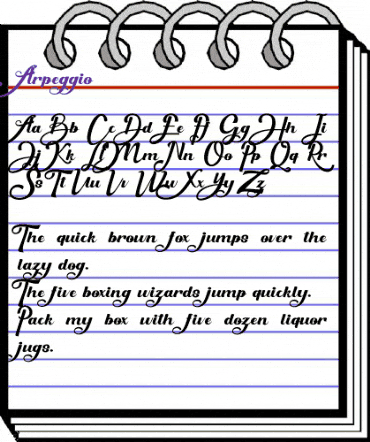 Arpeggio Regular animated font preview Arpeggio Regular animated font preview