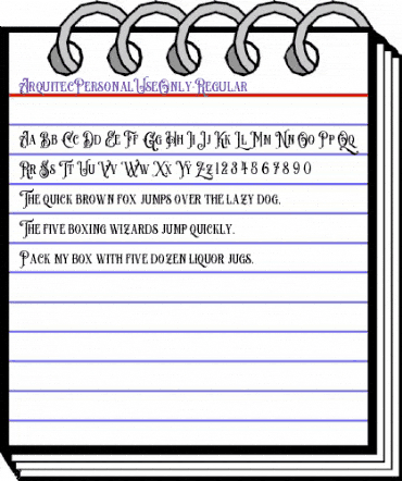 Arquitec Personal Use Only Regular animated font preview Arquitec Personal Use Only Regular animated font preview