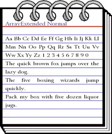 ArrayExtended Normal animated font preview