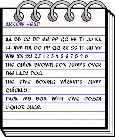 Arrow Head Regular animated font preview