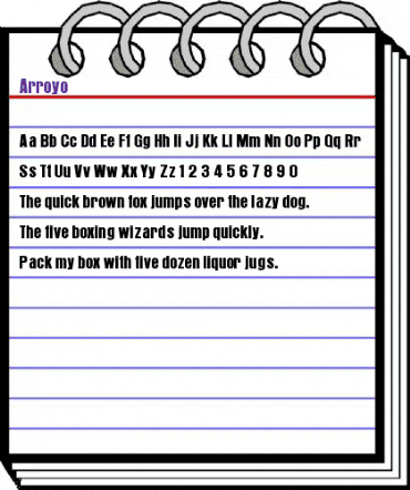 Arroyo Regular animated font preview Arroyo Regular animated font preview