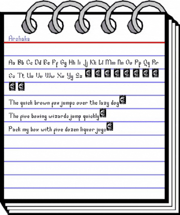 Arshaka Regular animated font preview