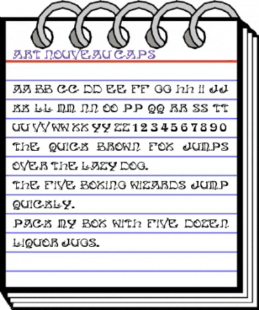 Art Nouveau Caps Regular animated font preview