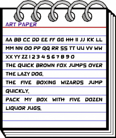a Art Paper Regular animated font preview