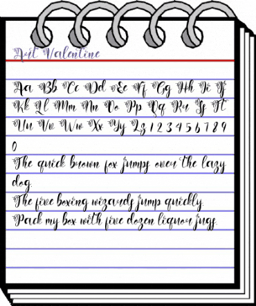 Art Valentine Regular animated font preview Art Valentine Regular animated font preview