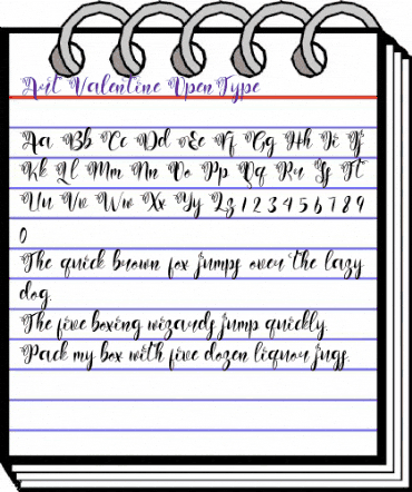 Art Valentine Regular animated font preview Art Valentine Regular animated font preview