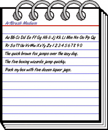 ArtBrush Medium animated font preview