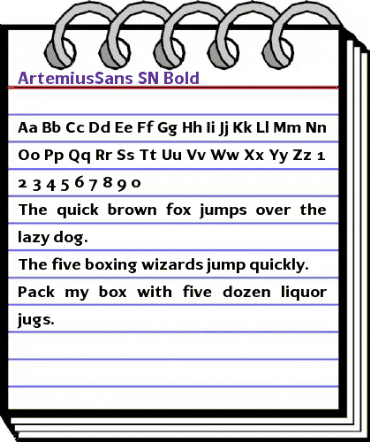 ArtemiusSans SN Bold animated font preview ArtemiusSans SN Bold animated font preview