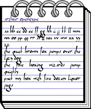 Arthur Regular animated font preview