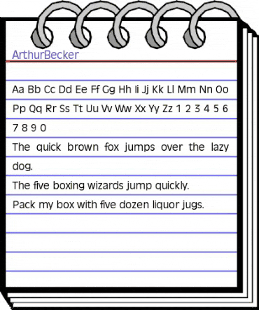 ArthurBecker Regular animated font preview ArthurBecker Regular animated font preview