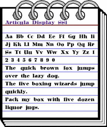 Articula Display SSi Regular animated font preview Articula Display SSi Regular animated font preview
