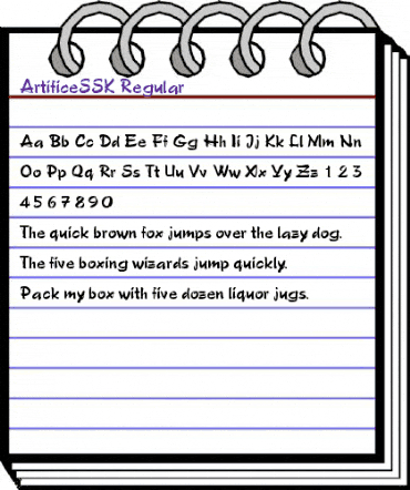 ArtificeSSK Regular animated font preview ArtificeSSK Regular animated font preview