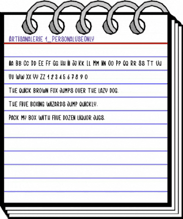 Artisanalerie 1_PersonalUseOnly Regular animated font preview