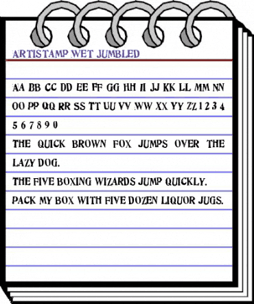 Artistamp Wet Jumbled Regular animated font preview Artistamp Wet Jumbled Regular animated font preview
