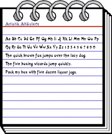 Artistik Regular animated font preview