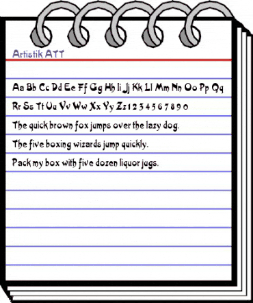 Artistik ATT Regular animated font preview Artistik ATT Regular animated font preview