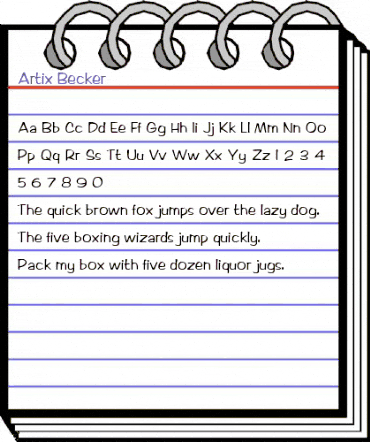 Artix Becker Normal animated font preview Artix Becker Normal animated font preview