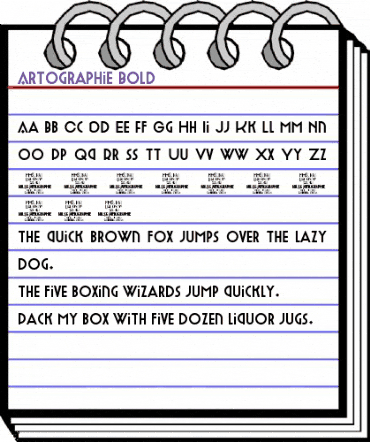 Artographie Bold Regular animated font preview