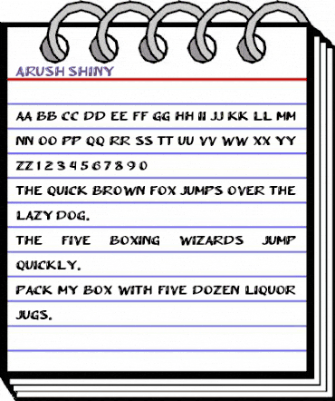 a Arush Shiny Regular animated font preview a Arush Shiny Regular animated font preview