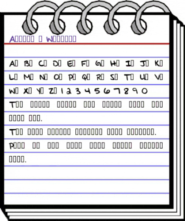 Ashley's Writing Regular animated font preview