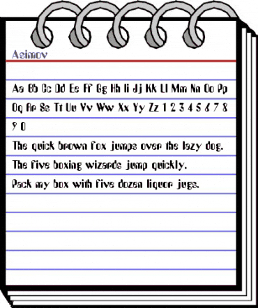 Asimov Regular animated font preview Asimov Regular animated font preview