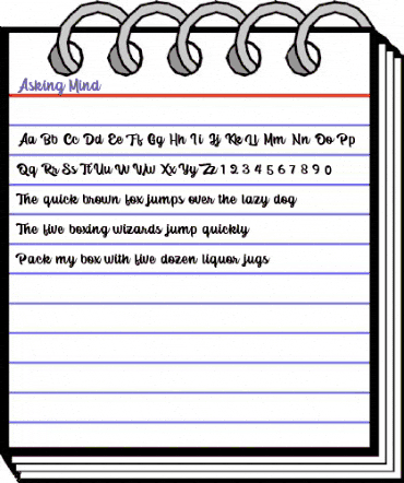 Asking Mind Regular animated font preview Asking Mind Regular animated font preview