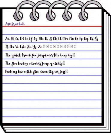 Asmirandah Regular animated font preview Asmirandah Regular animated font preview