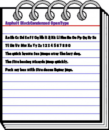 Asphalt BlackCondensed animated font preview Asphalt BlackCondensed animated font preview