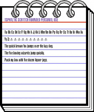 ASPHALTIC SCRATCH ROUNDED PERSO Regular animated font preview