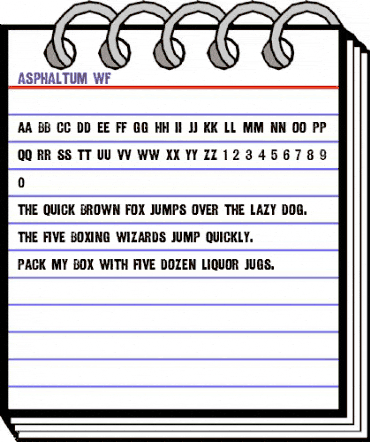 Asphaltum WF Regular animated font preview Asphaltum WF Regular animated font preview