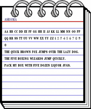 ASRoma Regular animated font preview