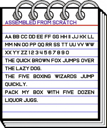 Assembled From Scratch Regular animated font preview