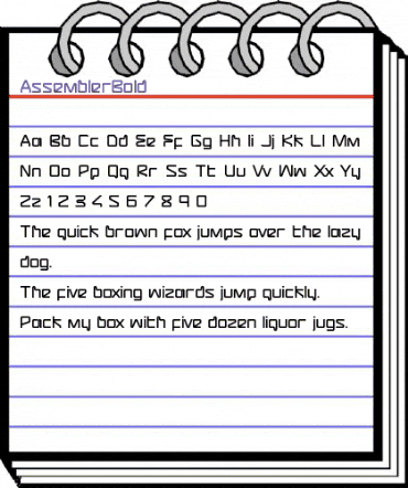 AssemblerBold Regular animated font preview
