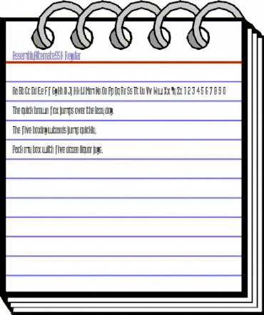 AssemblyAlternateSSK Regular animated font preview AssemblyAlternateSSK Regular animated font preview