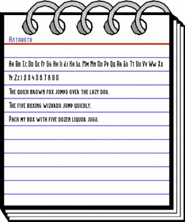 Astaroth Regular animated font preview