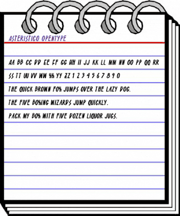 Asteristico Regular animated font preview