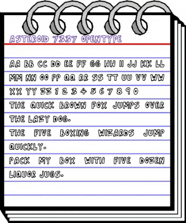 Asteroid 7337 Regular animated font preview Asteroid 7337 Regular animated font preview